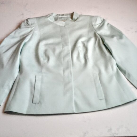 Vintage Feraud Mint Green Silk Wool Jacket - Picture 3 of 7